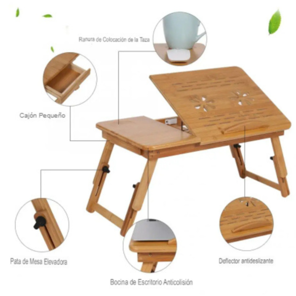 Mesa Portable Madera Notebook - Imagen 2